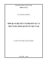 Mối quan hệ giữa xã hội dân sự và nhà nước pháp quyền ở Việt Nam