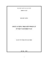 Chất lượng trợ giúp pháp lý ở Việt Nam hiện nay