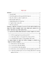 Xây dựng pháp luật trợ cấp nông nghiệp Việt Nam theo các quy định của Tổ chức Thương mại thế giới (WTO)