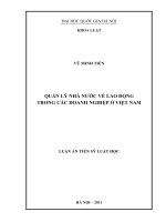 Quản lý nhà nước về lao động trong các doanh nghiệp ở Việt Nam