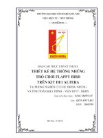 THIẾT KẾ  HỆ THỐNG NHÚNG TRÒ CHƠI FLAPPY BIRD TRÊN KIT DE1 ALTERA TẠI PHÒNG NGHIÊN CỨU HỆ THỐNG NHÚNG VÀ TÍNH TOÁN KHẢ TRÌNH  –   VIỆN ĐTVT - BKHN