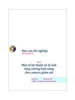 Một số kỹ thuật xử lý ảnh tăng cường tính năng cho camera giám sát