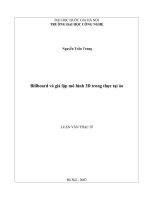 Billboard và giả lập mô hình 3D trong thực tại ảo