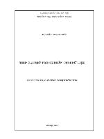 Tiếp cận mờ trong phân cụm dữ liệu