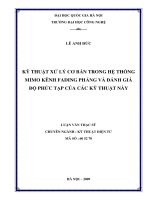 Kỹ thuật xử lý cơ bản trong hệ thống MIMO kênh Fading phẳng và đánh giá độ phức tạp của các kỹ thuật này