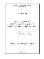 Pháp luật Quốc tế với vấn đề khủng bố quốc tế, một số vấn đề lý luận và thực tiễn