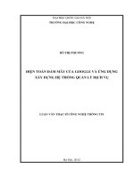 Điện toán đám mây của Google và ứng dụng xây dựng hệ thống quản lý dịch vụ