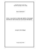 Nâng cao chất lượng hệ thống tích hợp INS GPS sử dụng bộ lọc Kalman mở rộng