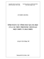 Tính toán các tính chất quang học của cấu trúc photonic crystals một chiều và hai chiều