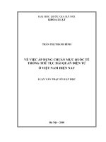 Về việc áp dụng chuẩn mực quốc tế trong thủ tục hải quan điện tử ở Việt Nam hiện nay