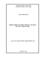 Trích chọn sự kiện trong văn bản tin tức tiếng Việt