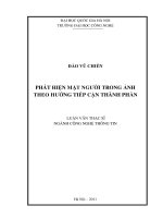 Phát hiện mặt người trong ảnh theo hướng tiếp cận thành phần