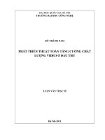 Phát triển thuật toán tăng cường chất lượng video ở đầu thu