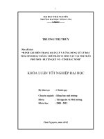 Báo cáo tốt nghiệp: Đánh giá hiện trạng quản lý và ứng dụng xử lý rác thải sinh hoạt bằng chế phẩm vi sinh vật