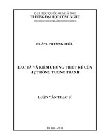 Đặc tả và kiểm chứng thiết kế của hệ thống tương tranh