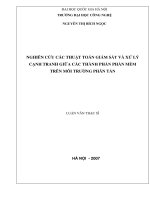 Nghiên cứu các thuật toán giám sát và xử lý cạnh tranh giữa các thành phần phần mềm trên môi trường phân tán