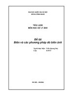 Tiểu luận môn xử lý ảnh: biên và các phương pháp dò biên