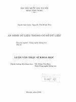 An ninh dữ liệu trong cơ sở dữ liệu