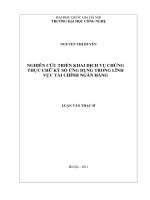 Nghiên cứu triển khai dịch vụ chứng thực chữ ký số ứng dụng trong lĩnh vực tài chính ngân hàng