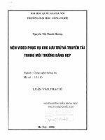 Nén video phục vụ cho lưu trữ và truyền tải trong môi trường băng hẹp