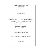 Bảo đảm tiền vay bằng quyền đòi nợ tại các tổ chức tín dụng theo pháp luật Việt Nam
