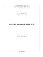 Các kỹ thuật phân cụm trong khai phá dữ liệu