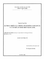 Sự phát triển của thông tin di động GSM lên 3G và vấn đề an ninh trên mạng GSM