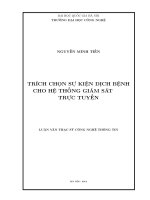 Trích chọn sự kiện dịch bệnh cho hệ thống giám sát trực tuyến