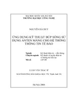 Ứng dụng kỹ thuật búp sóng sử dụng anten mảng cho hệ thống thông tin tế bào