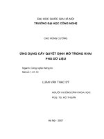 Ứng dụng cây quyết định mờ trong khai phá dữ liệu