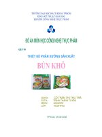 Đồ án môn học Công nghệ thực phẩm Thiết kế phân xưởng sản xuất bún khô