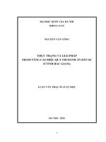 Thực trạng và giải pháp nhằm nâng cao hiệu quả thi hành án dân sự ở tỉnh Bắc Giang