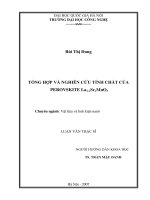 Tổng hợp và nghiên cứu tính chất của Perovskite La1-xSrxMnO3