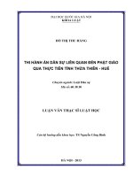 Thi hành án dân sự liên quan đến Phật giáo qua thực tiễn tỉnh Thừa Thiên - Huế