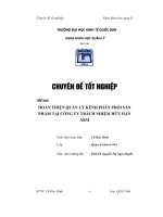 Chuyên đề Hoàn thiện quản lý kênh phân phối sản phẩm tại công ty trách nhiệm hữu hạn ABM