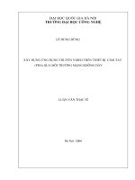 Xây dựng ứng dụng truyền video trên thiết bị cầm tay (PDA) qua môi trường mạng không dây