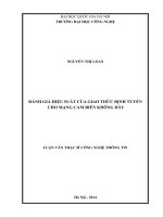 Đánh giá hiệu suất của giao thức định tuyến trong mạng cảm biến không dây