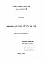 Khai phá luật theo tiếp cận tập thô