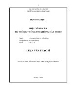 hiệu năng của hệ thống thông tin không dây mimo