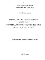 Thu thập và tổ chức các đoạn video clip nhằm phát huy trí tuệ cho học sinh trung học phổ thông