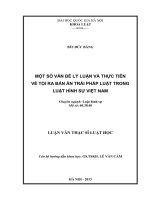 Một số vấn đề lý luận và thực tiễn về Tội ra bản án trái pháp luật trong luật hình sự Việt Nam