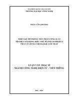 Thiết kế mô phỏng máy phát công suất tín hiệu dải rộng điều chế mã pha Barker 13 phần tử dùng cho radar tầm thấp