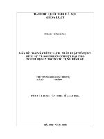 Vấn đề oan và chính sách, pháp luật tố tụng hình sự về bồi thường thiệt hại cho người bị oan trong tố tụng hình sự