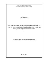 Kết hợp phương pháp kiểm chứng mô hình và các kỹ thuật kiểm thử phần mềm làm tăng độ tin cậy của hệ thống phần mềm