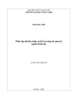 Phân lớp dữ liệu nhân sự hỗ trợ công tác quản lý nguồn nhân lực