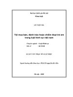 Tội mua bán, đánh tráo hoặc chiếm đoạt trẻ em trong luật hình sự Việt Nam