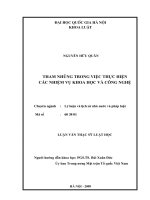 Tham nhũng trong việc thực hiện các nhiệm vụ khoa học và công nghệ