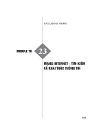 Module TH 23 : Mạng Internet  Tìm kiếm và khai thác thông tin