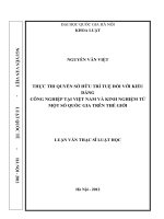 Thực thi quyền sở hữu trí tuệ đối với kiểu dáng công nghiệp tại Việt Nam và kinh nghiệm từ một số quốc gia trên thế giới