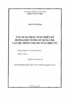 ứng dụng phân tích thiết kế hướng đối tượng sử dụng uml vào hê thống thanh toán điện tử